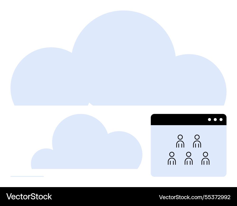Cloud computing with user networking concept Cloud computing with user networking concept vector image