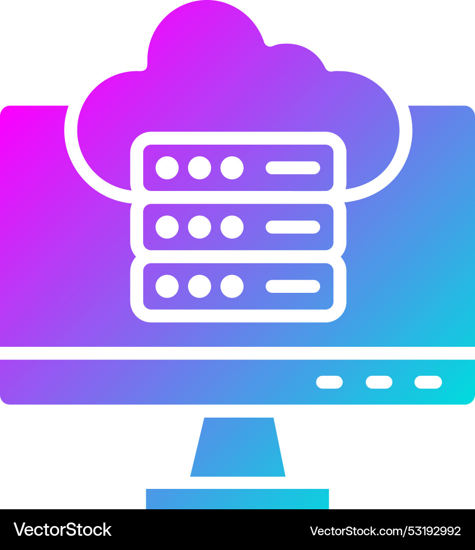 Cloud data icon design vector image