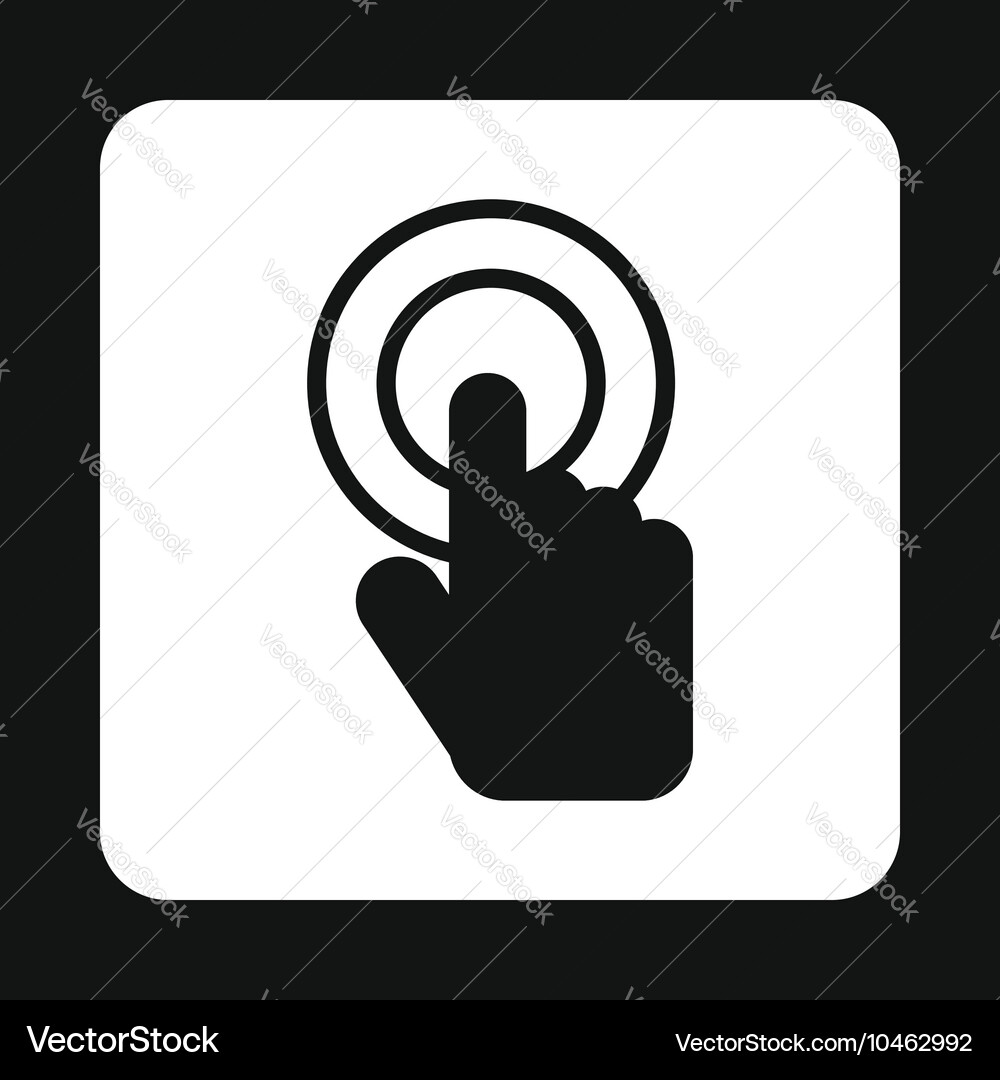 Cursor hand icon simple style vector image