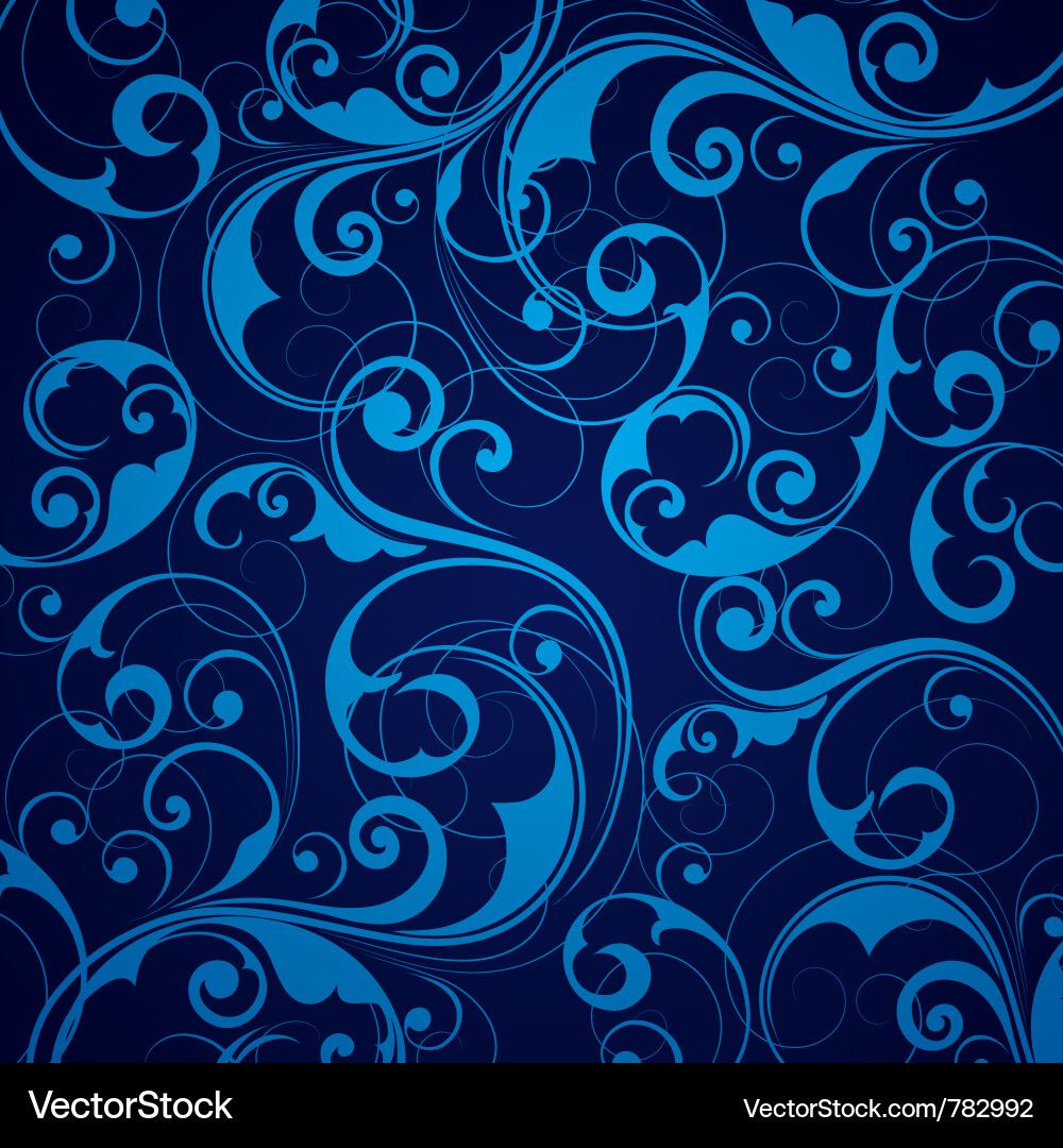 Elegant Blue Scroll Background Vector Image