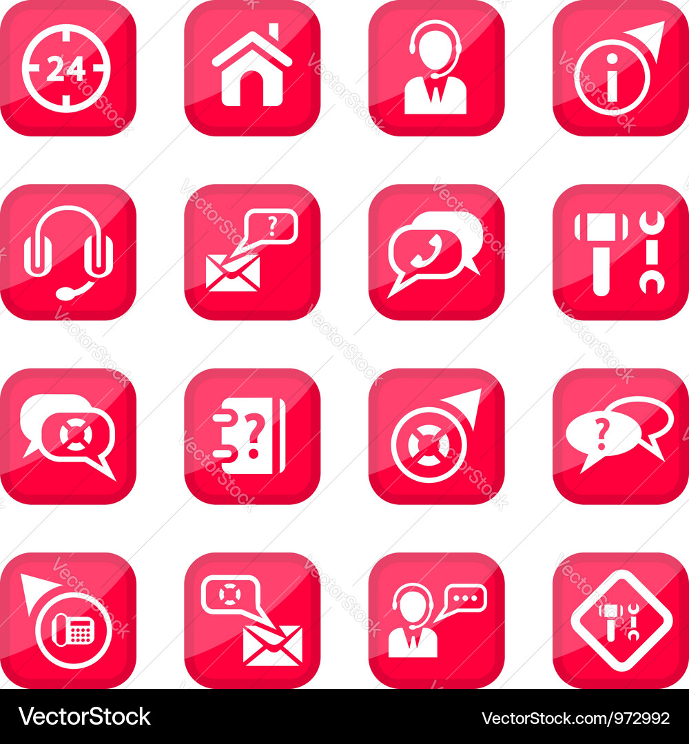 Help and support icons vector image