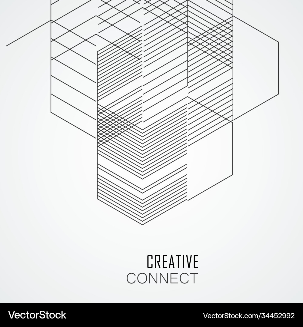 Hexagon Connection Pattern vector image