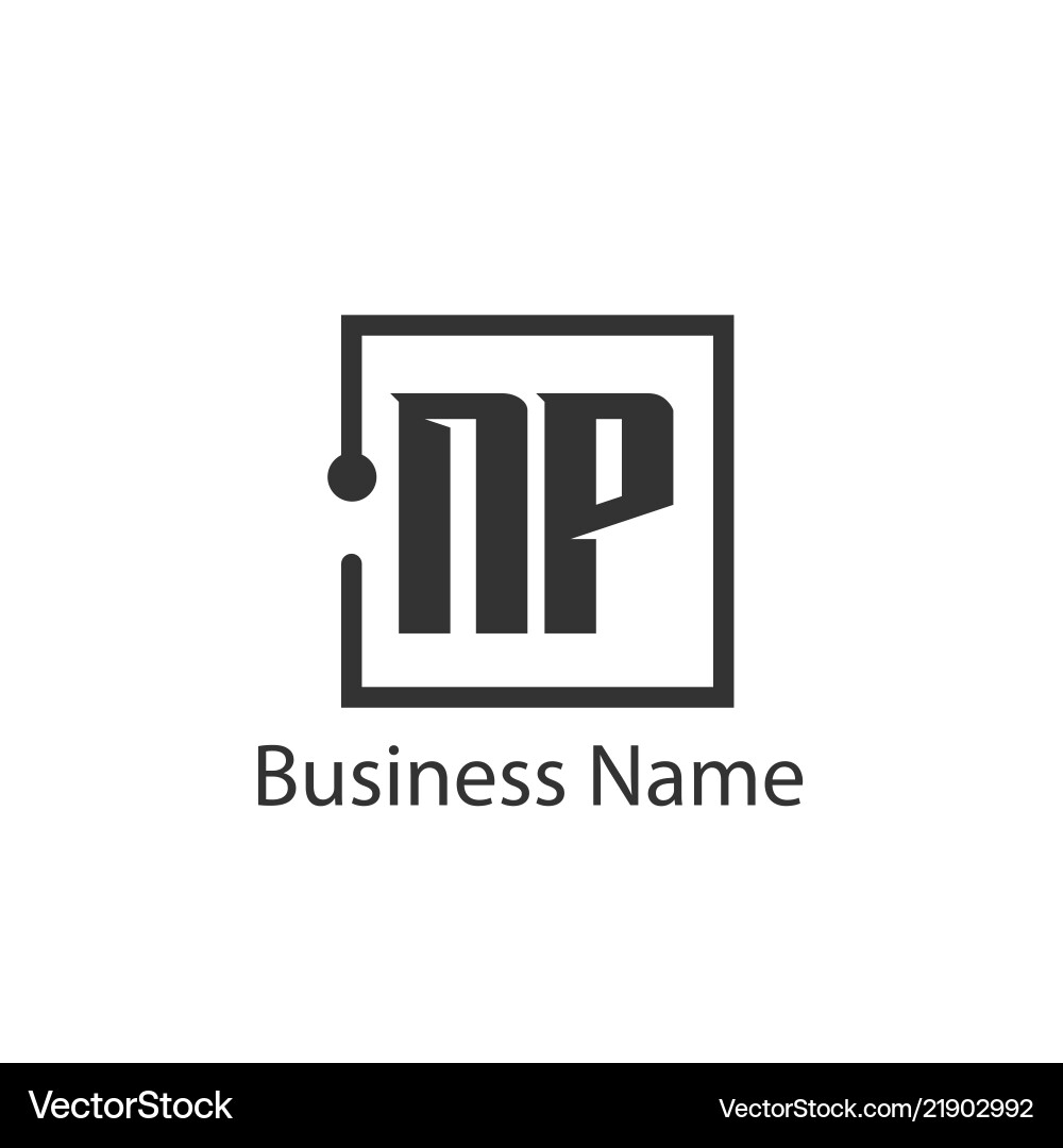 Initial letter np logo template design Initial letter np logo template design vector image