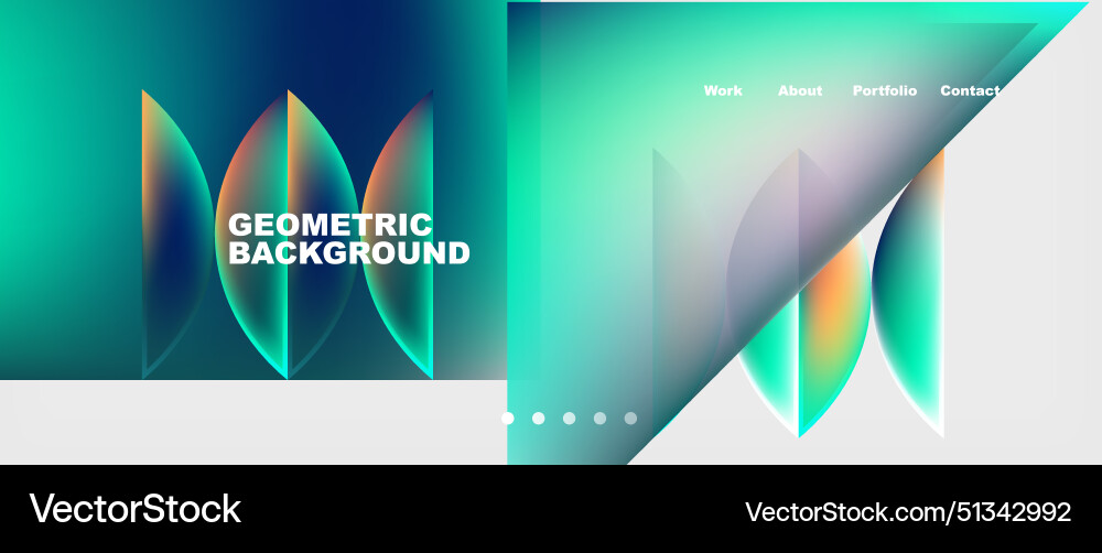 Minimal geometric web site page template design Minimal geometric web site page template design vector image