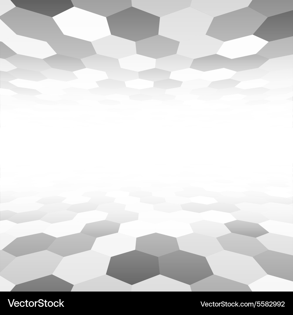 Perspective grid hexagonal surface Vector Image