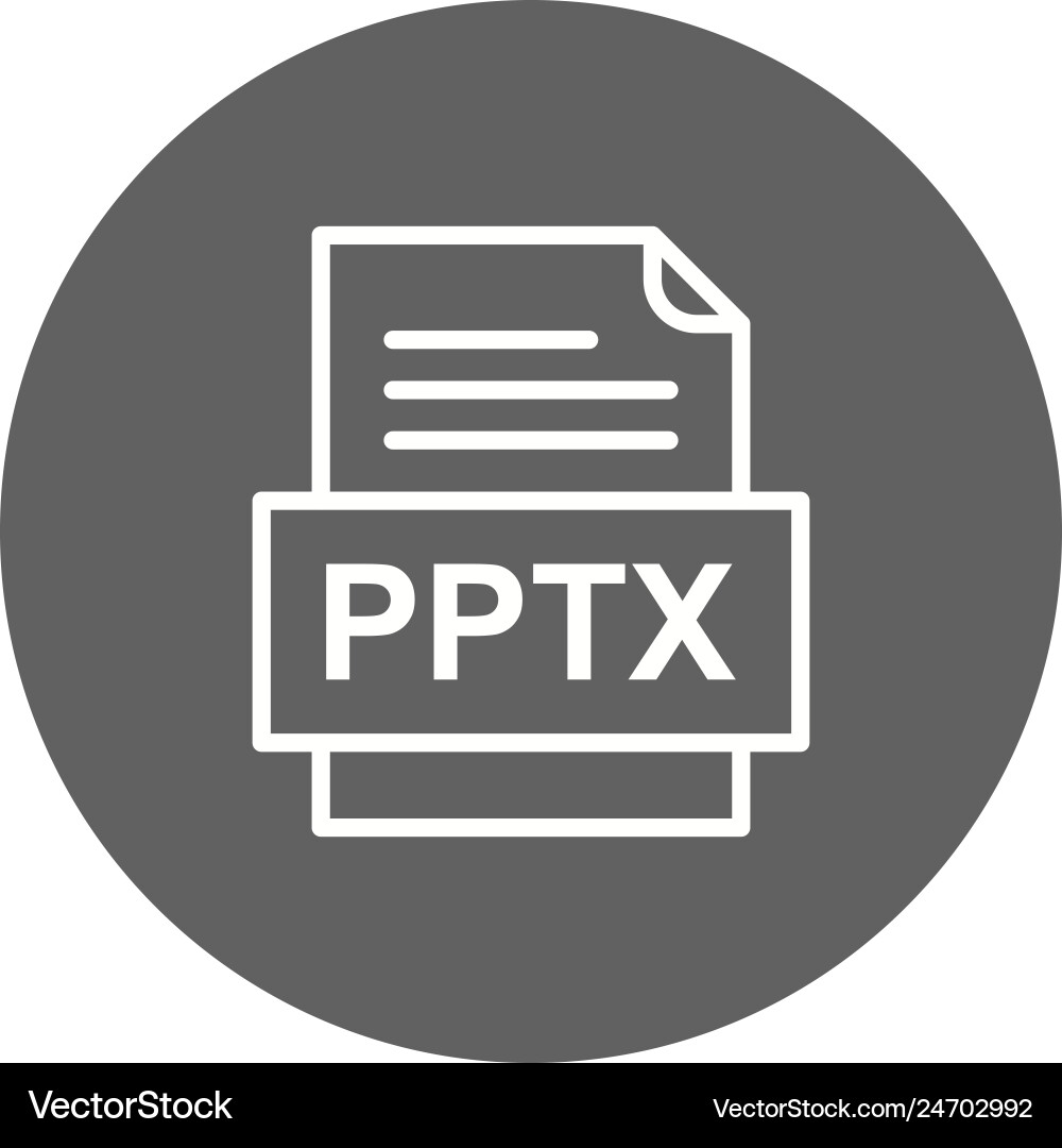 Pptx file document icon Vector Image