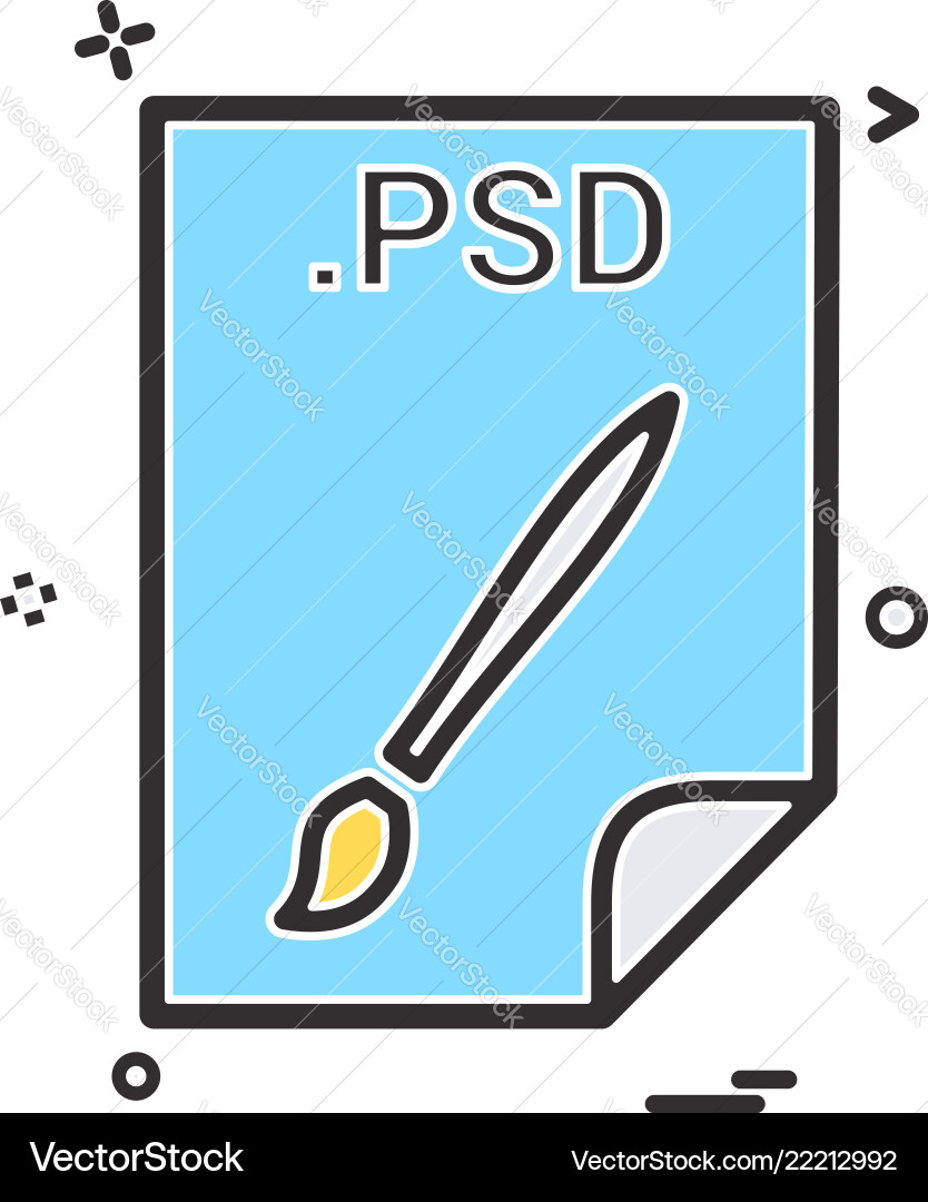 Psd application download file files format icon vector image