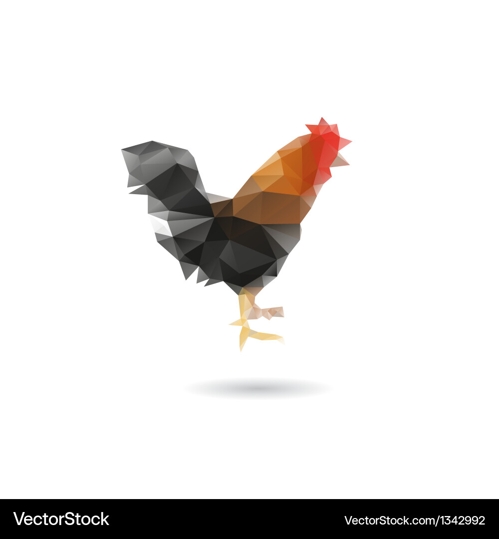 Rooster isolated on a white backgrounds Royalty Free Vector