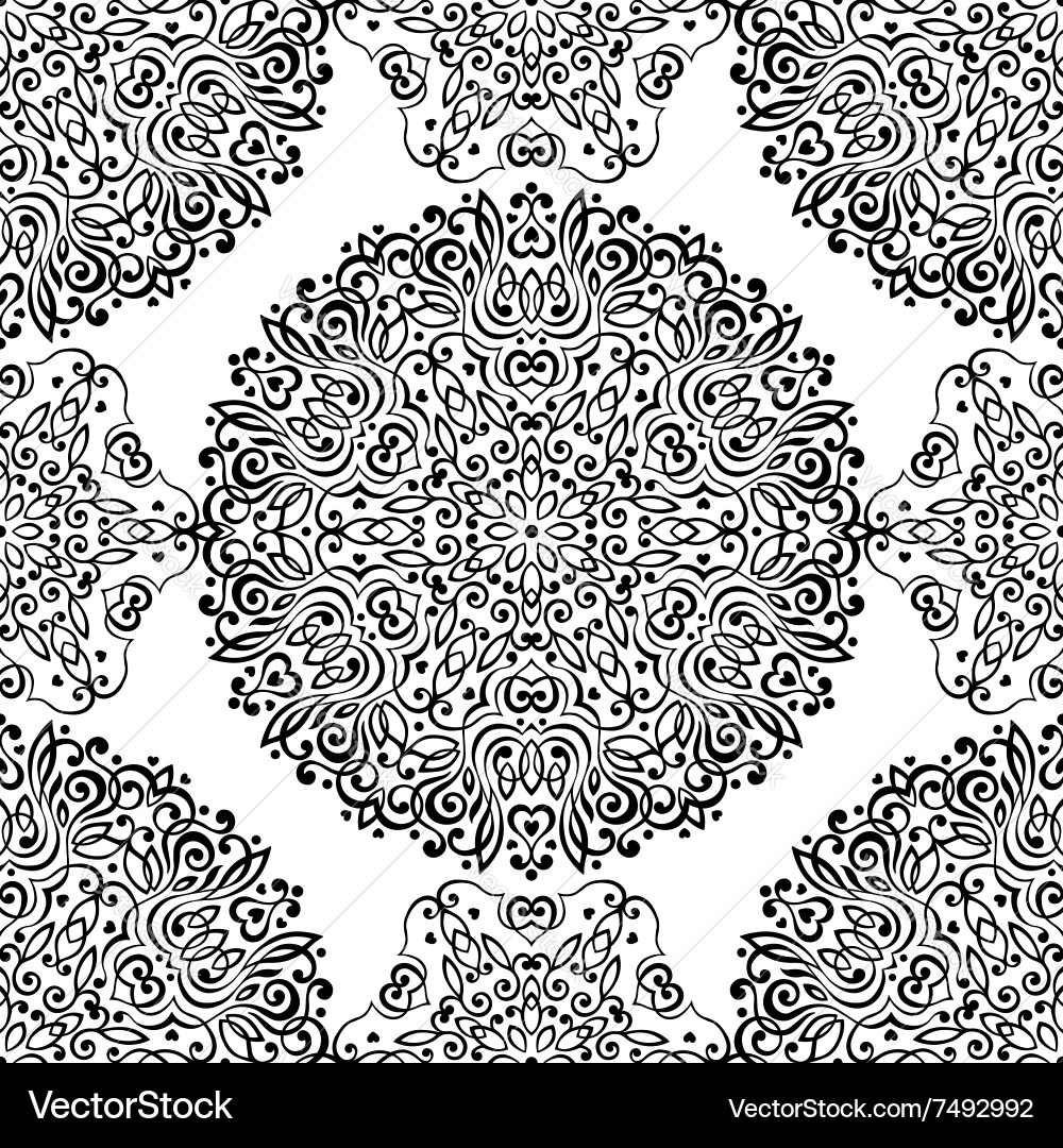 Seamless background with abstract ethnic pattern Vector Image