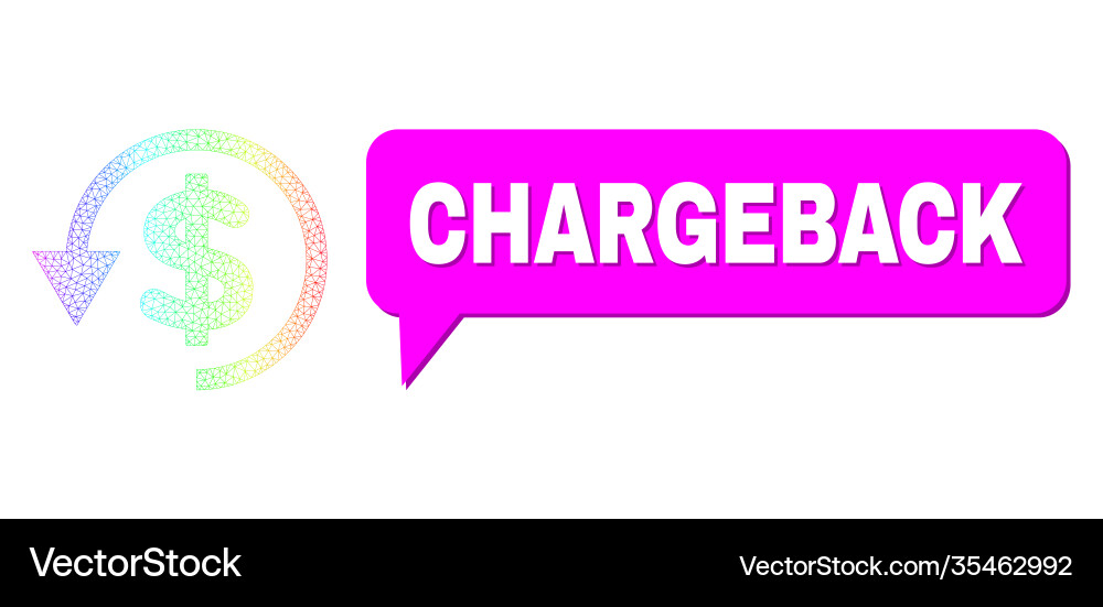 Spectrum mesh gradient chargeback icon Spectrum mesh gradient chargeback icon vector image