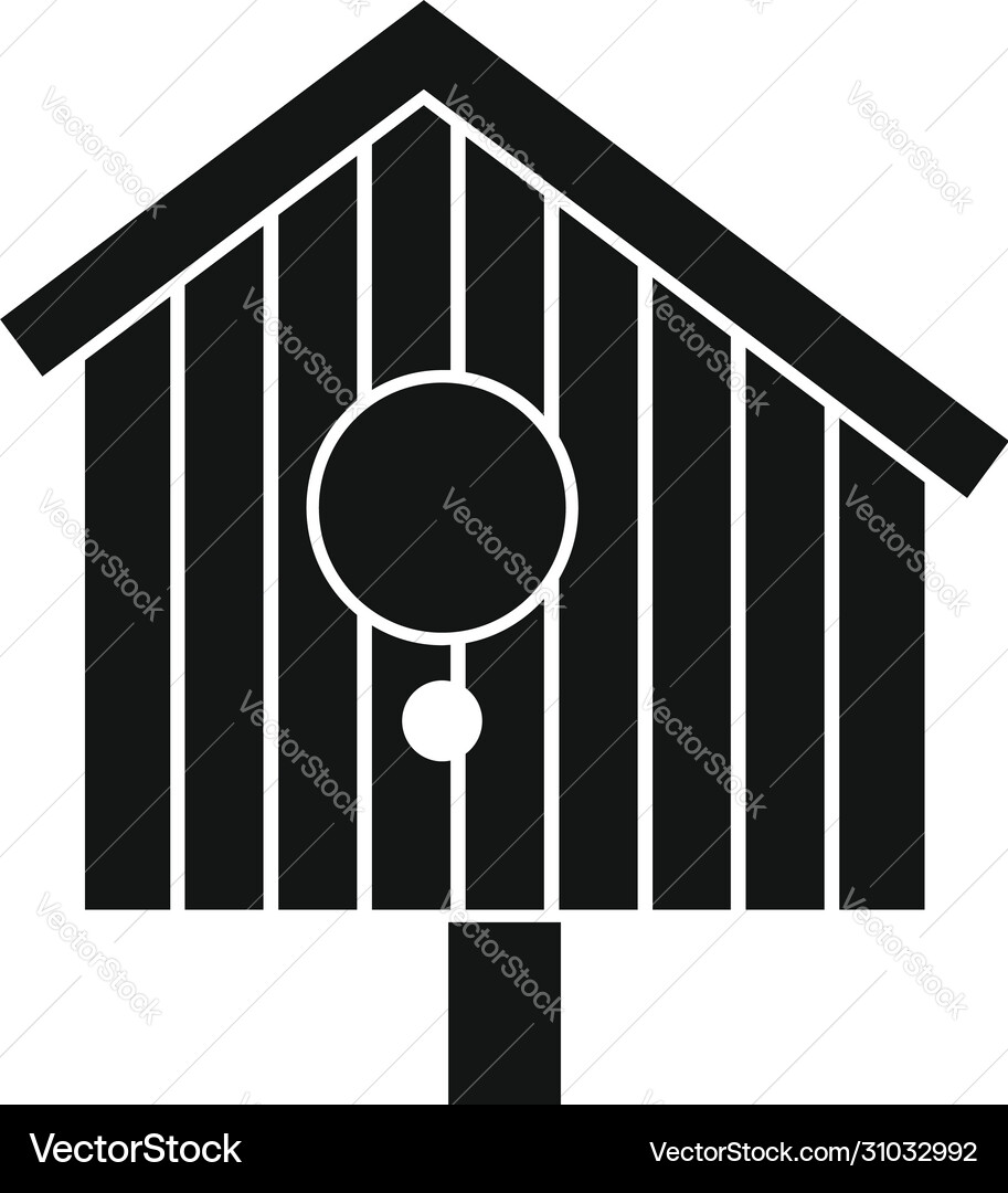 Tree bird house icon simple style Tree bird house icon simple style Vector Image
