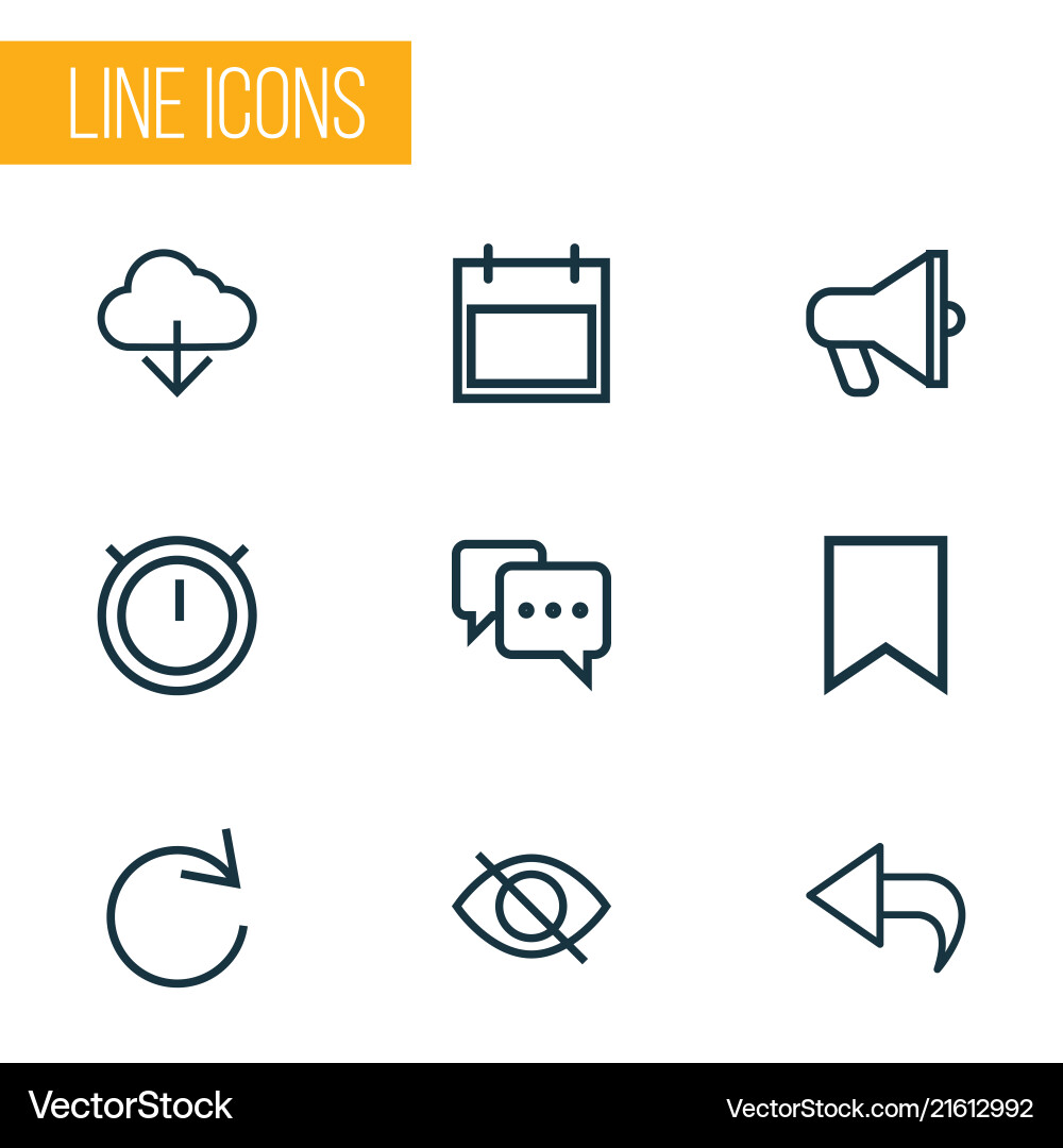 User icons line style set with mark second meter User icons line style set with mark second meter vector image