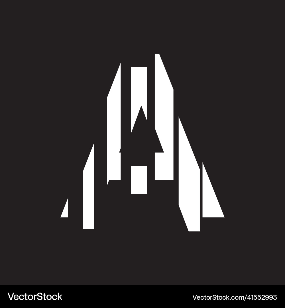 A abstract logo with slice effect design vector image
