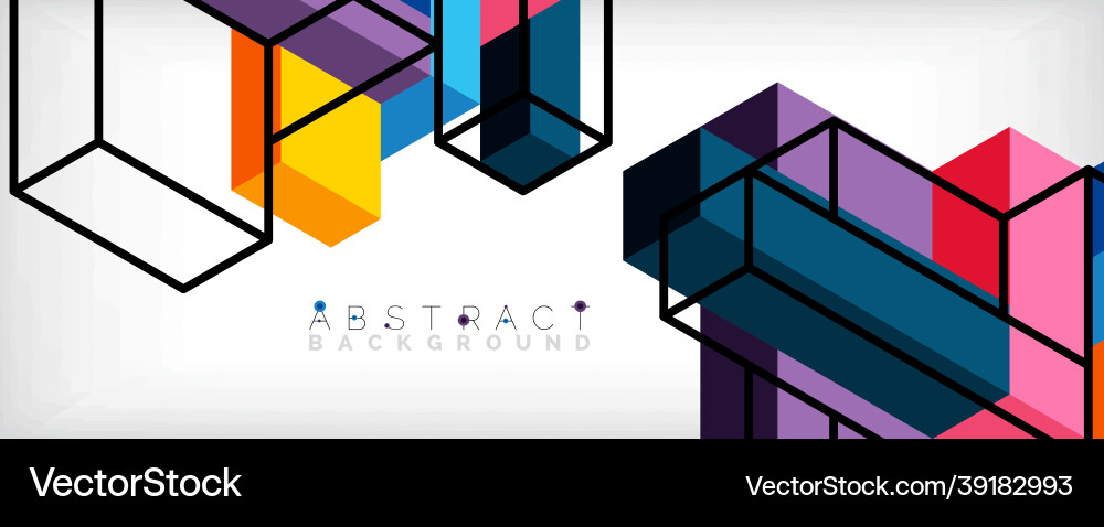 Abstract background 3d cubes cubic elements Abstract background 3d cubes cubic elements vector image