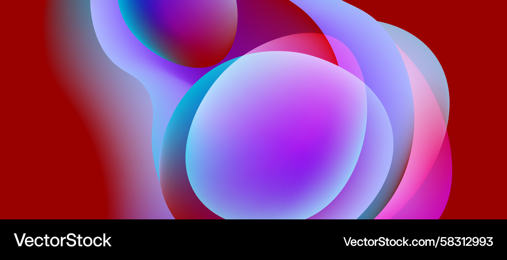 Abstract fluid shapes overlap creating vibrant Abstract fluid shapes overlap creating vibrant Vector Image