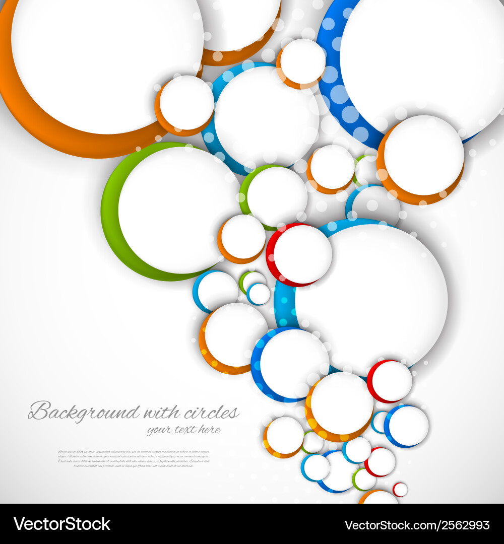 Background with colorful circles Vector Image