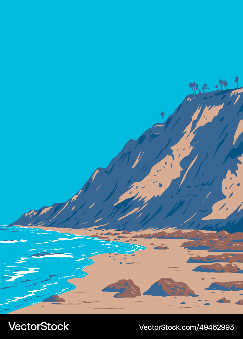 Black's Beach, Torrey Pines - California Coast vector image