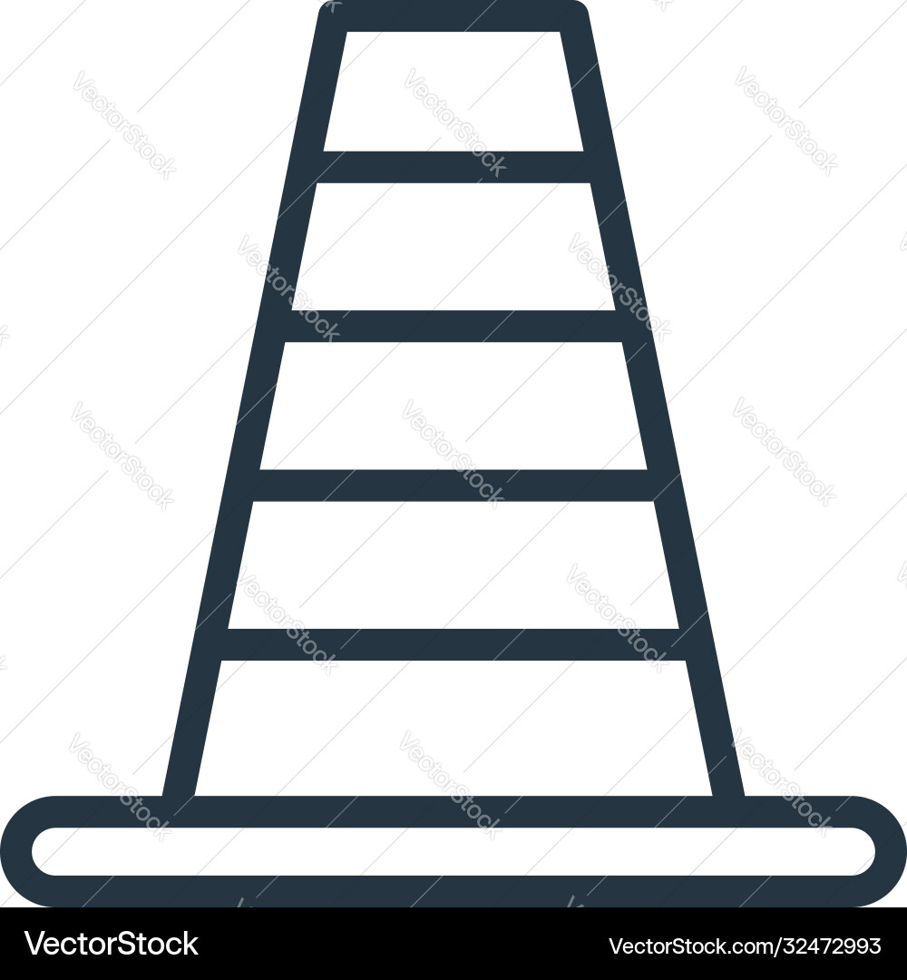 Cone icon editable stroke linear symbol Cone icon editable stroke linear symbol Vector Image
