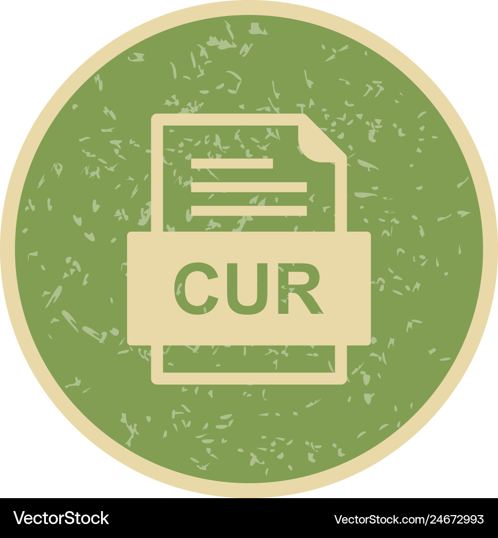 Cur file document icon vector image