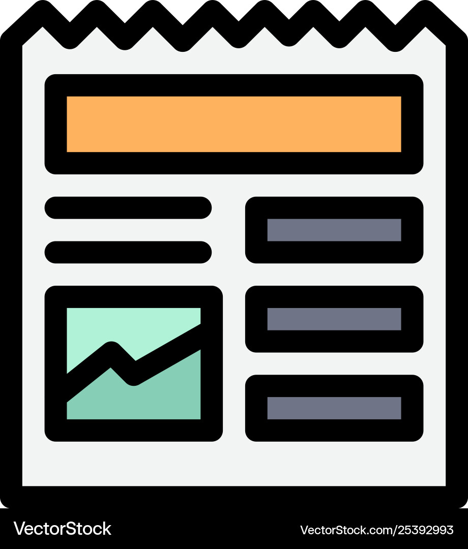 Document basic ui picture flat color icon Document basic ui picture flat color icon vector image