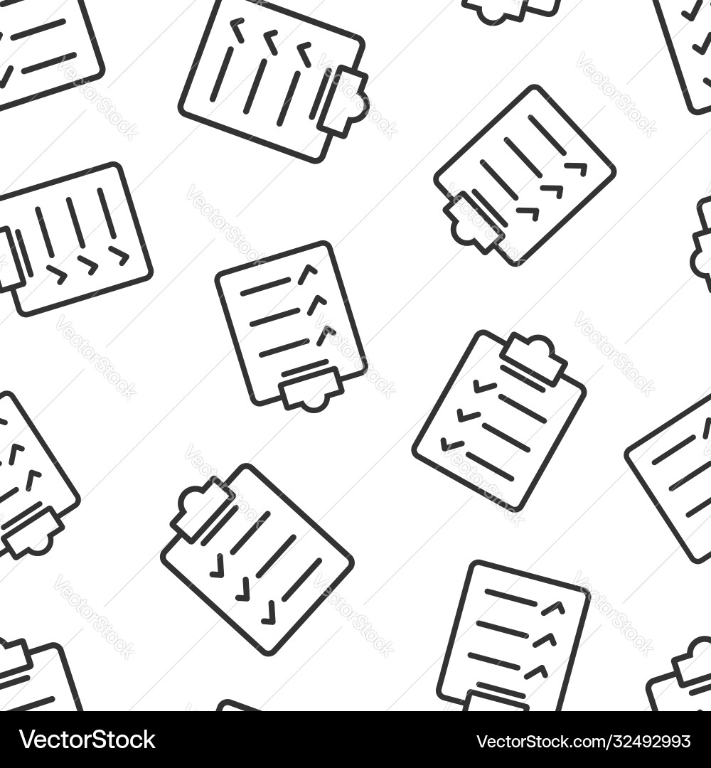 Document checklist icon in flat style report vector image