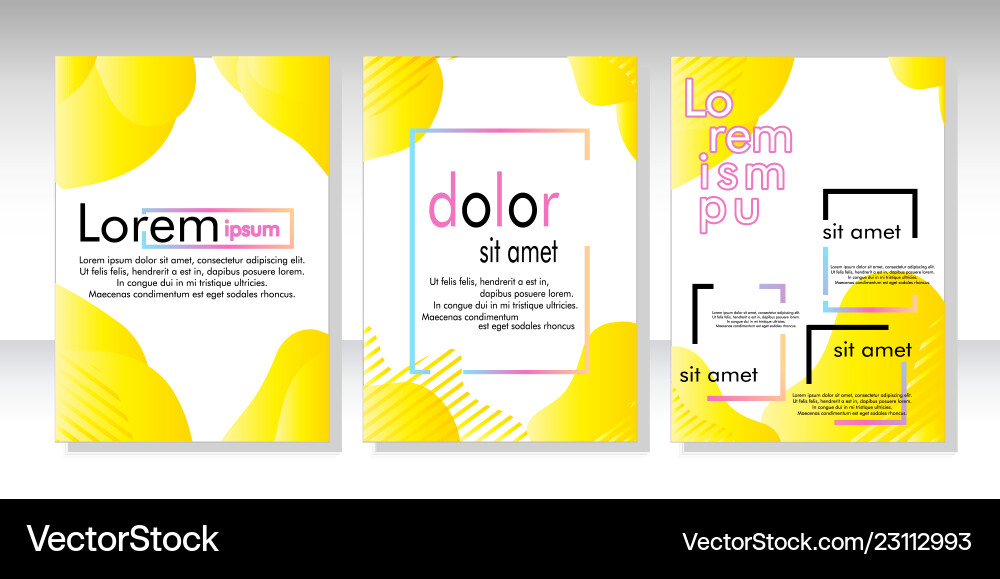 Dynamic style banner design set with fluid Dynamic style banner design set with fluid vector image