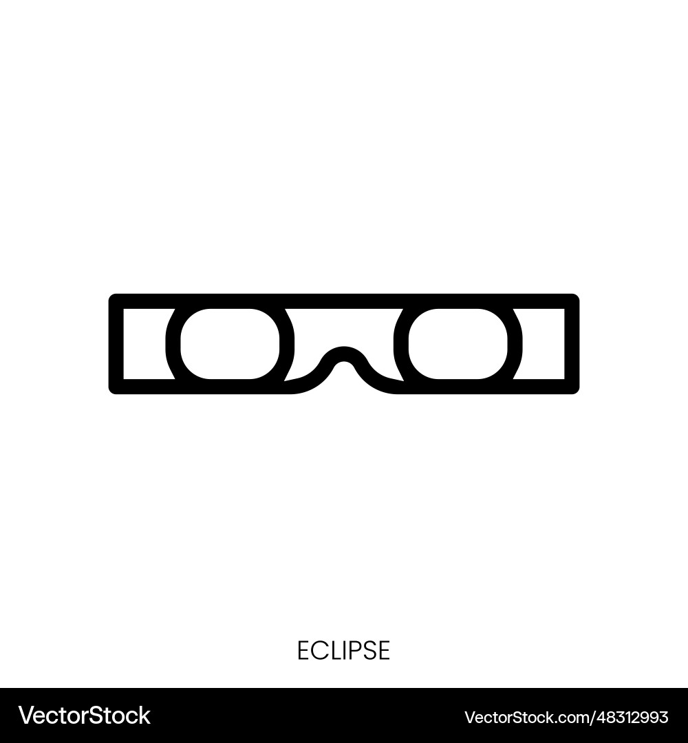 Eclipse icon line art style design isolated Eclipse icon line art style design isolated vector image