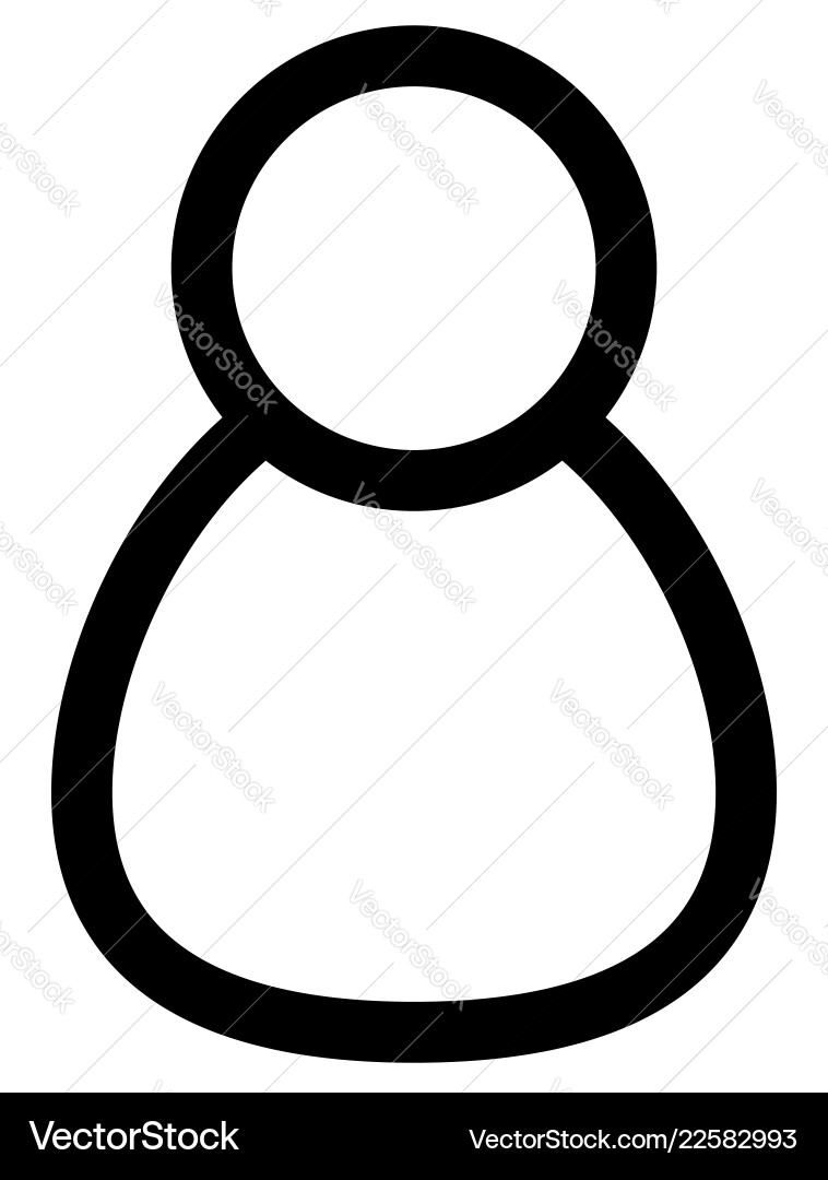 Figure character user avatar icon symbol simple Vector Image