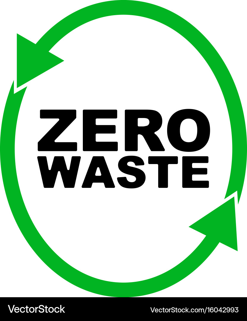 Garbage processing and recycling logo or badge vector image