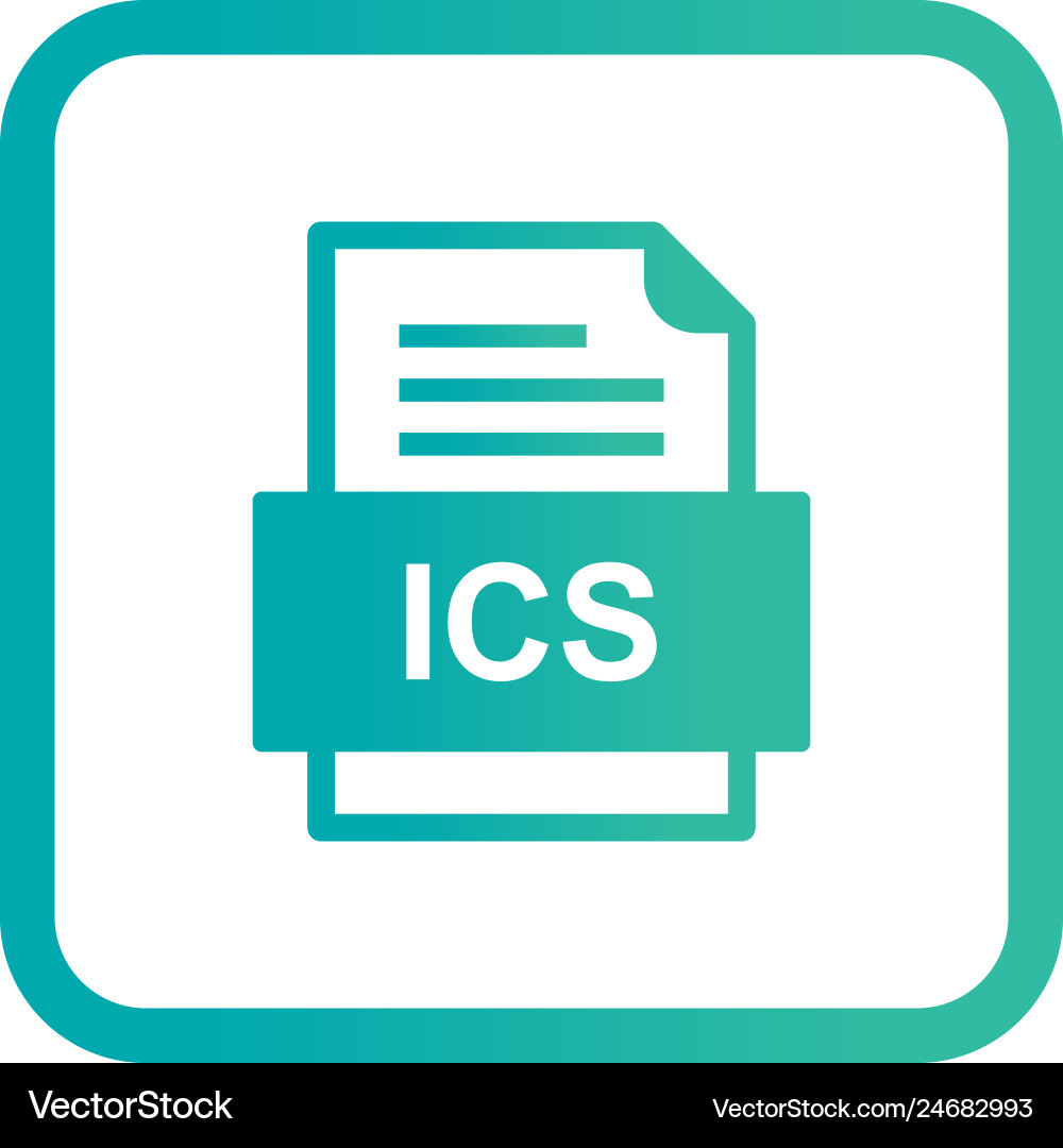 Ics file document icon Vector Image