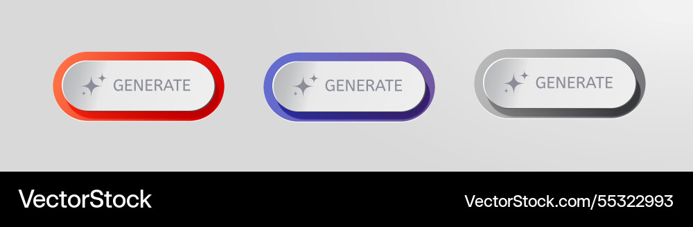 Modern gradient buttons for ai generate Modern gradient buttons for ai generate vector image