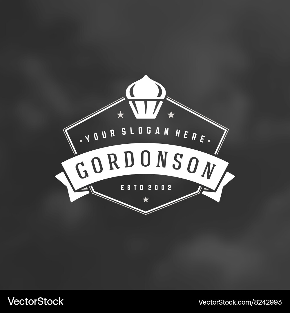 Retro Bakery Logo Element Vector Image