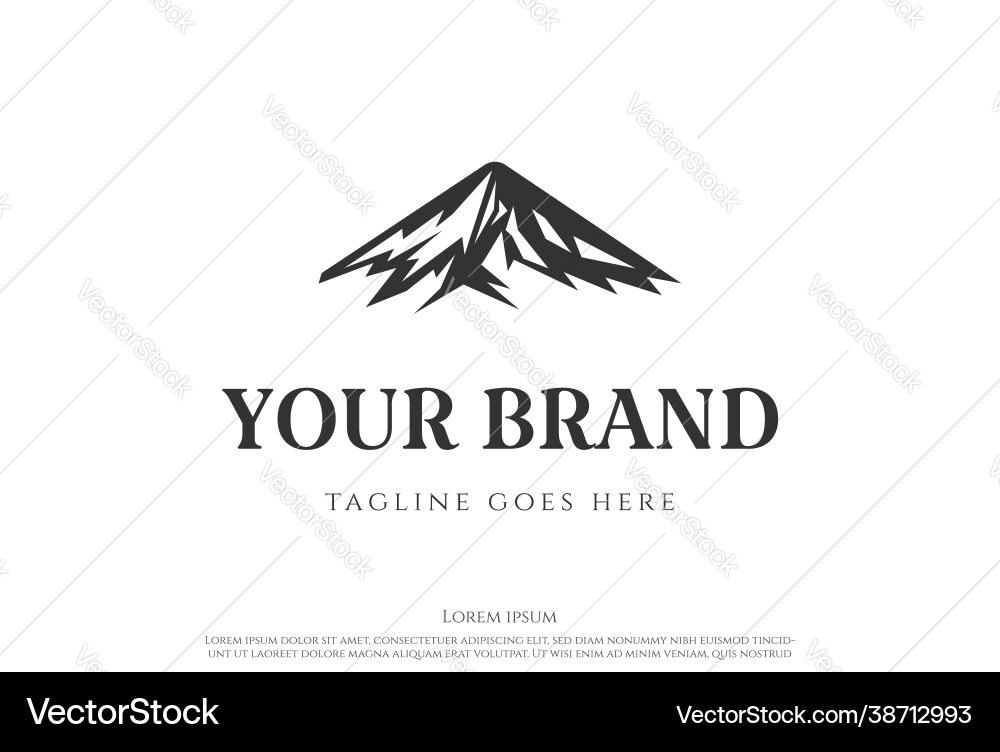 Retro Vintage Berg Gipfel Gipfel Berg Logo Retro Vintage Berg Gipfel Gipfel Berg Logo vektorbild