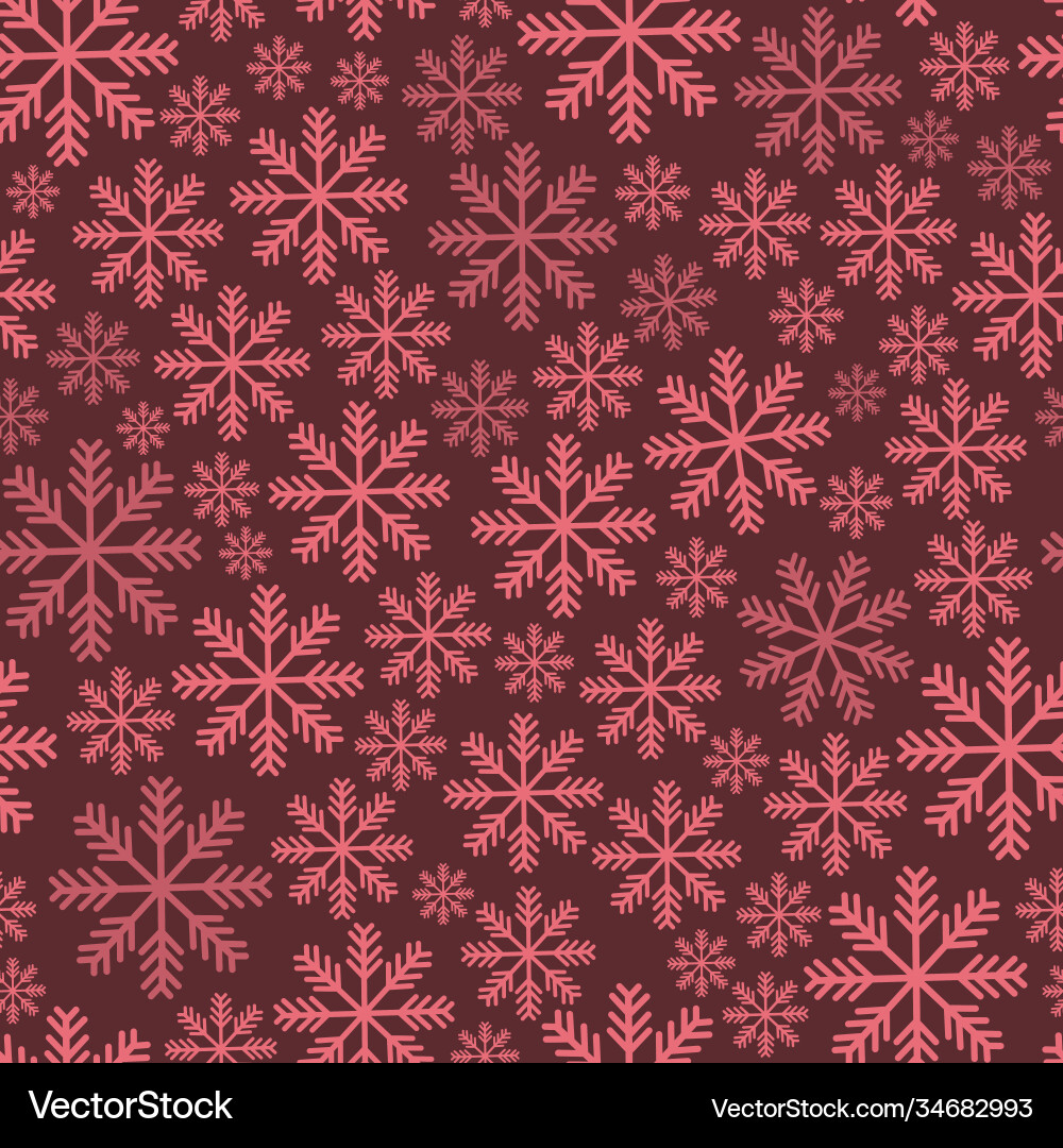 Seamless pattern with snowflakes image Vector Image