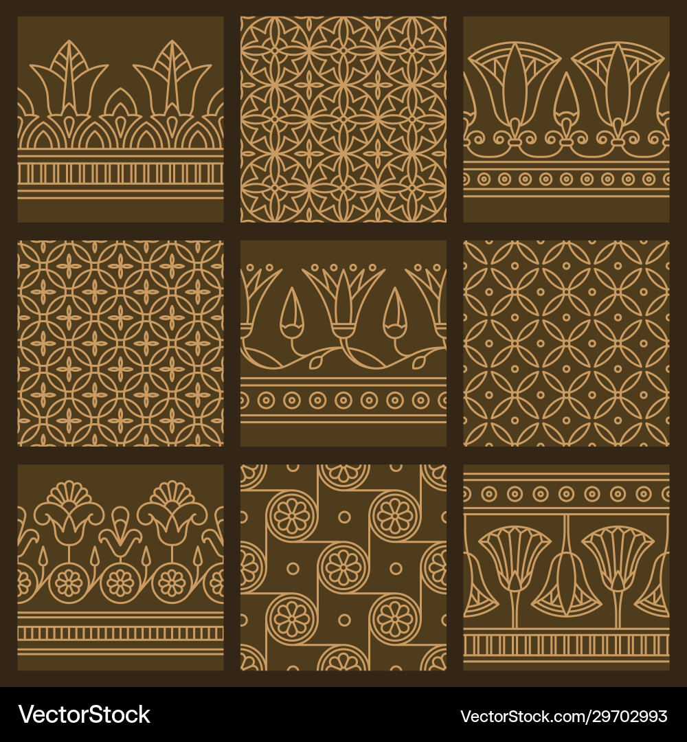 Set nine a seamless based Set nine a seamless based vector image
