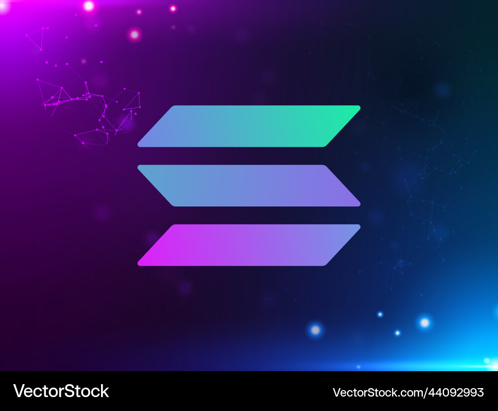 Solana logo coin icon isolated – Royalty-Free Vector | VectorStock