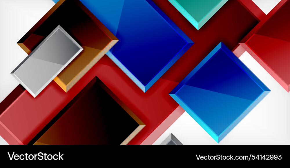 Square shape color abstract geometry Vector Image