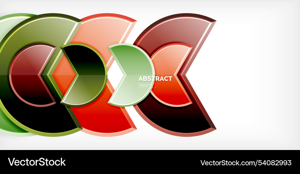 Trendy round shapes with triangular angle design Vector Image