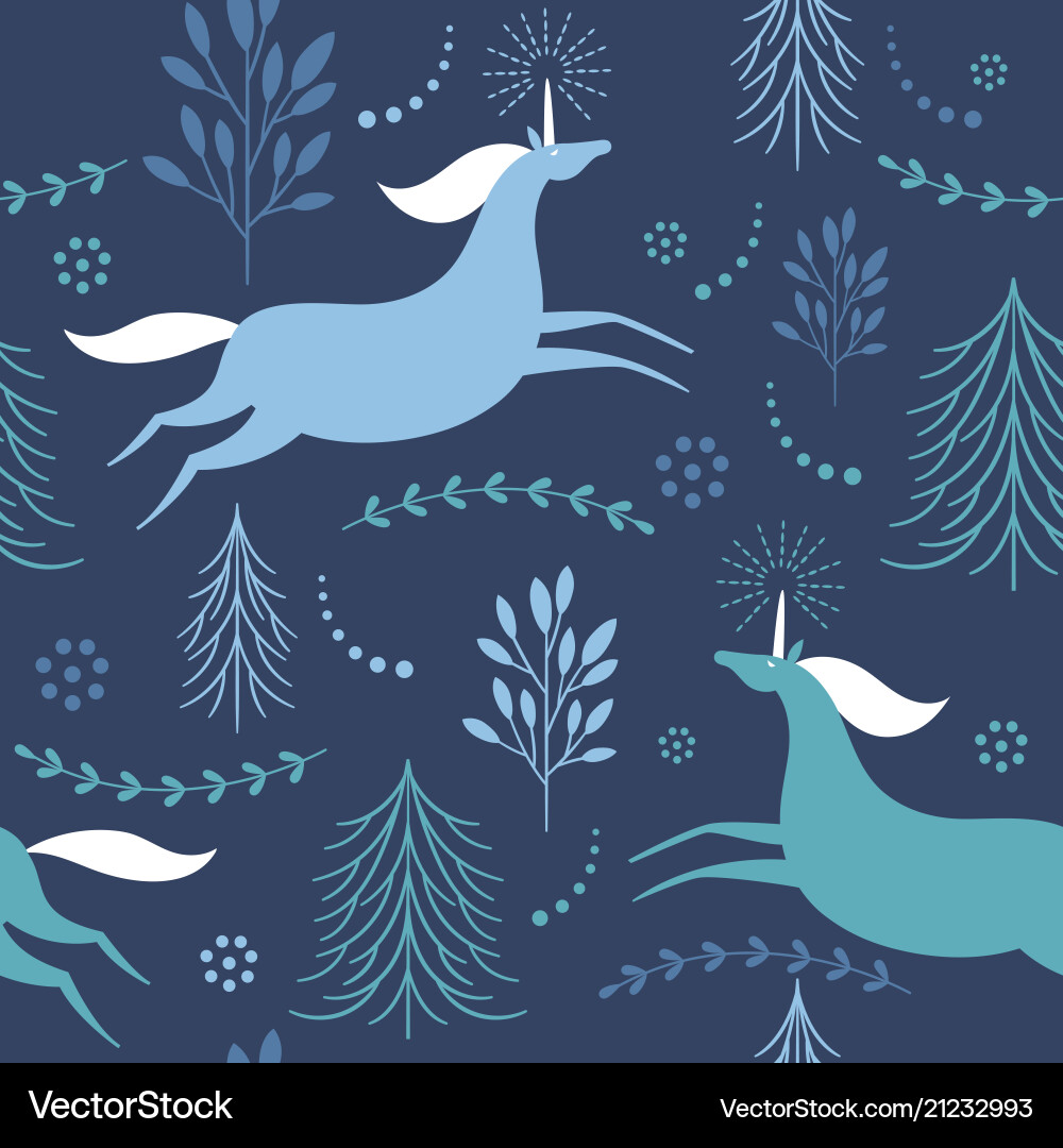 Unicorn Seamless Pattern vector image