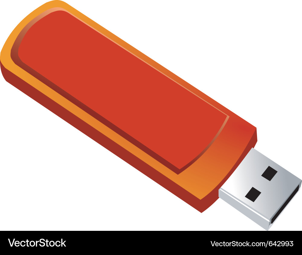 Usb flash memory isolated on white background Vector Image