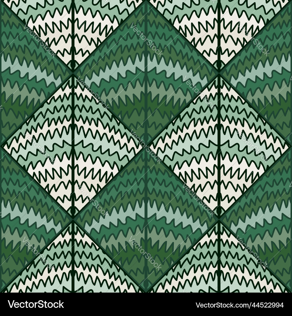 Abstract wave seamless pattern in doodle style Abstract wave seamless pattern in doodle style vector image
