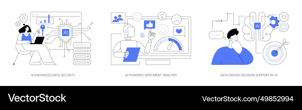AI Data Security & Analytics vector image