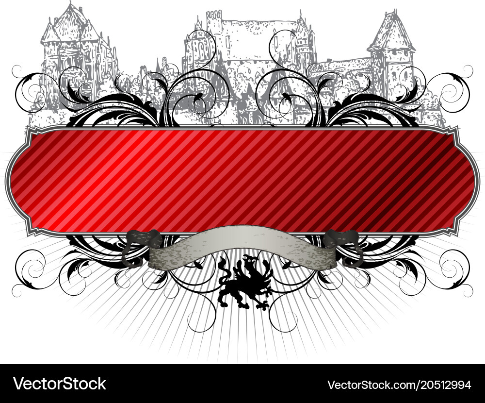 Background in retro style with a medieval Vector Image