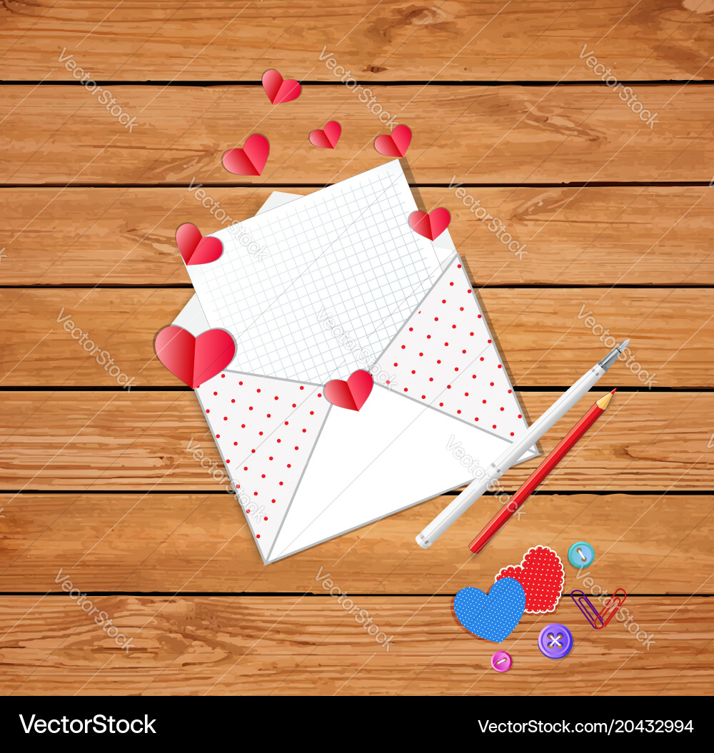 Beautiful opened envelope with empty blank Vector Image