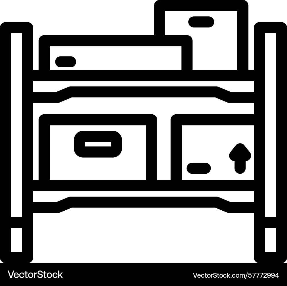 Built storage line icon vector image