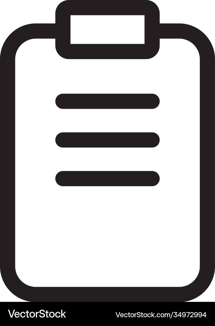 Checklist interface line style icon Vector Image