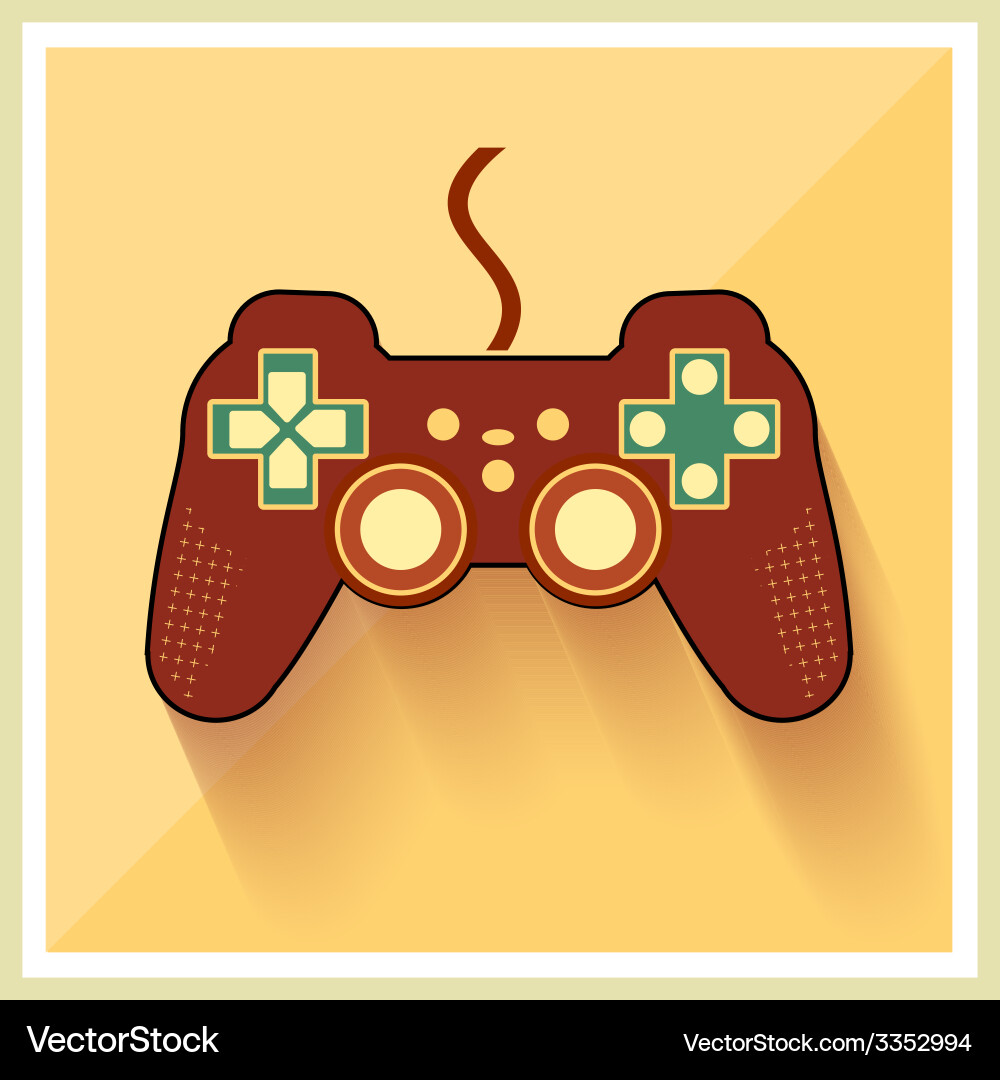 Computer video game controller joystick Vector Image