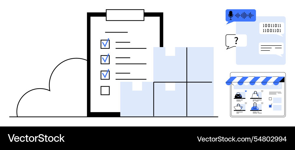 Efficient logistics management with checklists Efficient logistics management with checklists Vector Image
