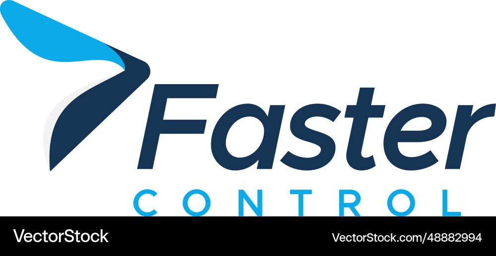 Flat abstract simple faster control logo design Flat abstract simple faster control logo design Vector Image