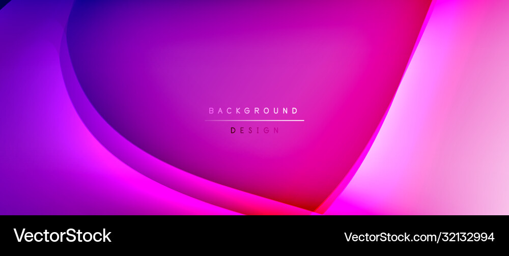 Fluid gradient waves with shadow lines and glowing Vector Image